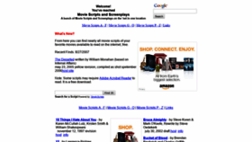 What Moviescriptsandscreenplays.com website looked like in 2019 (4 years ago)