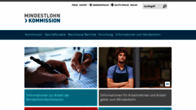 What Mindestlohn-kommission.de website looked like in 2019 (4 years ago)