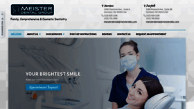 What Meisterdentalgroup.com website looked like in 2019 (4 years ago)