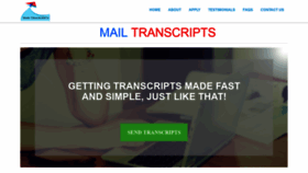 What Mailtranscripts.com website looked like in 2019 (4 years ago)