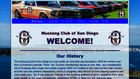 What Mustangclubsd.com website looked like in 2019 (4 years ago)