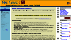 What Merioncubpack71.org website looked like in 2019 (4 years ago)