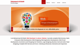 What Muhammadalikhalid.com website looked like in 2019 (4 years ago)