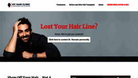 What Myhairclinic.pk website looked like in 2019 (4 years ago)