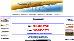 What Miamihanggliding.com website looked like in 2019 (4 years ago)