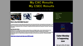 What Mycxcresults.com website looked like in 2019 (4 years ago)