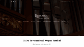 What Maltainternationalorganfestival.com website looked like in 2019 (4 years ago)
