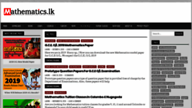 What Mathematics.lk website looked like in 2019 (4 years ago)