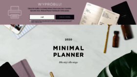 What Minimalplanner.pl website looked like in 2019 (4 years ago)