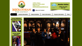 What Midlothianparkdistrict.org website looked like in 2019 (4 years ago)