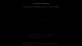 What Matrixmythology.com website looked like in 2019 (4 years ago)