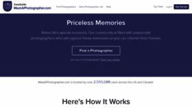 What Meetaphotographer.com website looked like in 2019 (4 years ago)