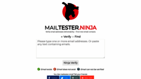 What Mailtester.ninja website looked like in 2019 (4 years ago)