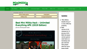 What Minimilitia.org website looked like in 2019 (4 years ago)
