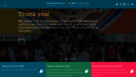 What Miamibookfair.com website looked like in 2019 (4 years ago)