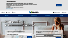 What Metlife.hu website looked like in 2019 (4 years ago)