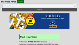 What My-free-mp3s.com website looked like in 2019 (4 years ago)