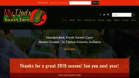 What Mydadssweetcorn.com website looked like in 2019 (4 years ago)