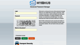 What Myidhub.com website looked like in 2019 (4 years ago)