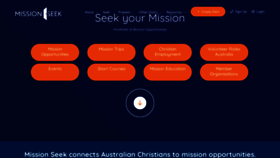 What Missionseek.com.au website looked like in 2019 (4 years ago)
