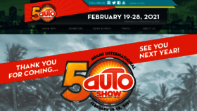 What Miamiautoshows.com website looked like in 2019 (4 years ago)