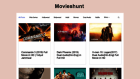 What Movieshunt.net website looked like in 2019 (4 years ago)