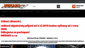 What Merakoshop.cz website looked like in 2019 (4 years ago)