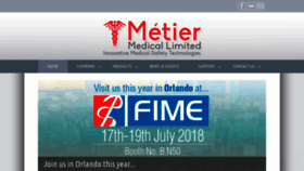 What Metiermedical.com website looked like in 2019 (4 years ago)