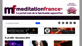 What Meditationfrance.com website looked like in 2019 (4 years ago)