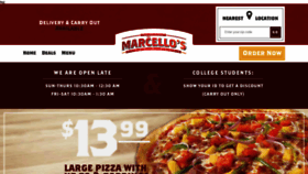 What Marcellospizzapasta.com website looked like in 2019 (4 years ago)