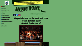 What Musicwest.org website looked like in 2019 (4 years ago)