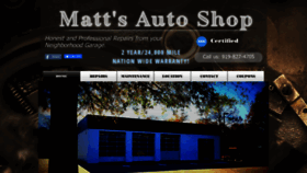 What Mattsautoshop.com website looked like in 2019 (4 years ago)