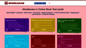 What Modelexam.in website looked like in 2019 (4 years ago)