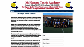 What Mcnamaratennis.com website looked like in 2019 (4 years ago)