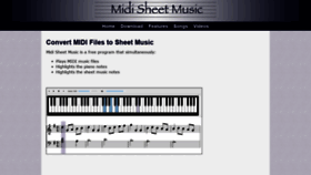 What Midisheetmusic.com website looked like in 2019 (4 years ago)
