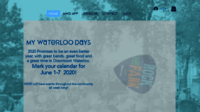 What Mywaterloodays.org website looked like in 2019 (4 years ago)