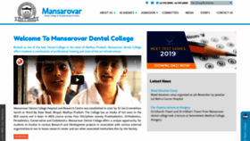 What Mansarovardentalcollege.com website looked like in 2019 (4 years ago)