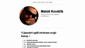 What Matus.in website looked like in 2019 (4 years ago)