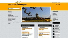 What Matzingen.ch website looked like in 2019 (4 years ago)