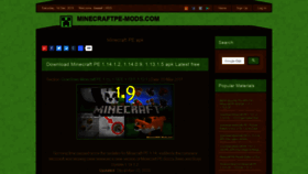 What Minecraftpe-mods.com website looked like in 2019 (4 years ago)