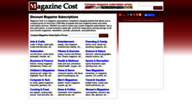 What Magazinecost.com website looked like in 2019 (4 years ago)