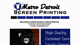 What Metrodetroitscreenprinting.com website looked like in 2019 (4 years ago)