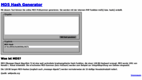What Md5generator.de website looked like in 2019 (4 years ago)