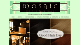 What Mosaichairandnailsalon.com website looked like in 2019 (4 years ago)
