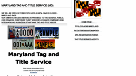 What Marylandtagandtitle.net website looked like in 2019 (4 years ago)