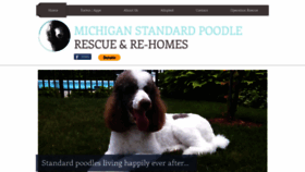 What Michiganstandardpoodlerescue.com website looked like in 2019 (4 years ago)