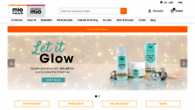 What Mioskincare.com website looked like in 2019 (4 years ago)