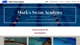 What Marksswimacademy.com website looked like in 2019 (4 years ago)