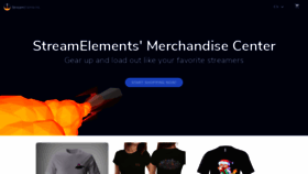 What Merch.streamelements.com website looked like in 2019 (4 years ago)
