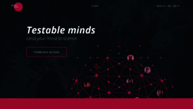 What Minds.testable.org website looked like in 2019 (4 years ago)
